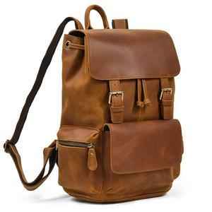 Men's Crazy Horse Genuine Leather Backpack - Durable, Stylish, and Versatile - ArtOm_farm™ LEATHER