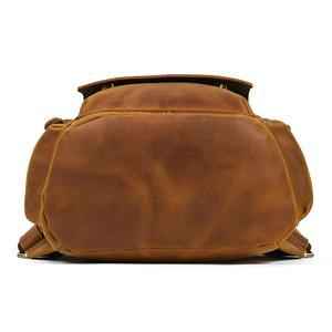 Men's Crazy Horse Genuine Leather Backpack - Durable, Stylish, and Versatile - ArtOm_farm™ LEATHER