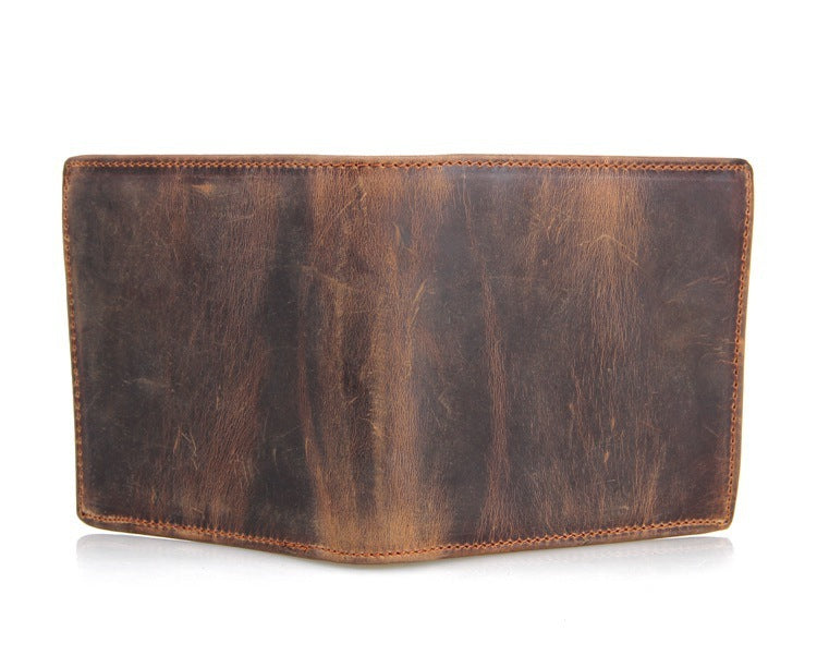 Men's Leather Wallet - Luxury Horse Leather Short Wallet for Men - ArtOm_farm™ LEATHER