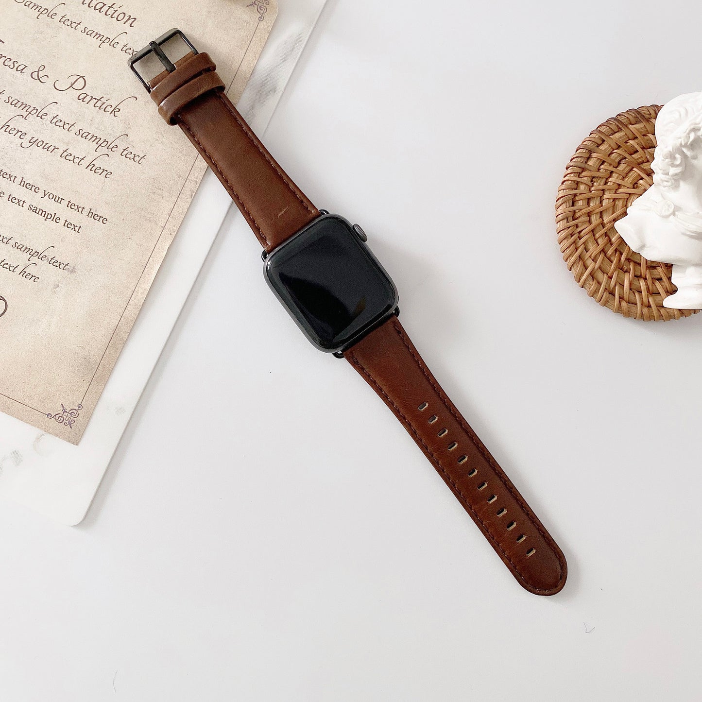 Glossy Oily Wax Texture Crazy Horse Leather Strap for Durability and Style - ArtOm_farm™ LEATHER