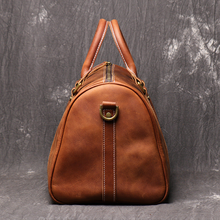 Crazy Horse Leather Messenger Bag for Short-Distance Business Travel - Simple One-Shoulder Design - ArtOm_farm™ LEATHER