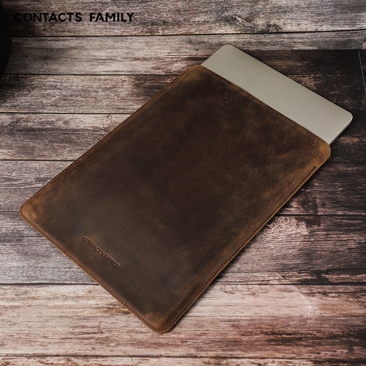 Protective Cover Crazy Horse Leather Laptop Bag for 13.3-inch Computers - ArtOm_farm™ LEATHER