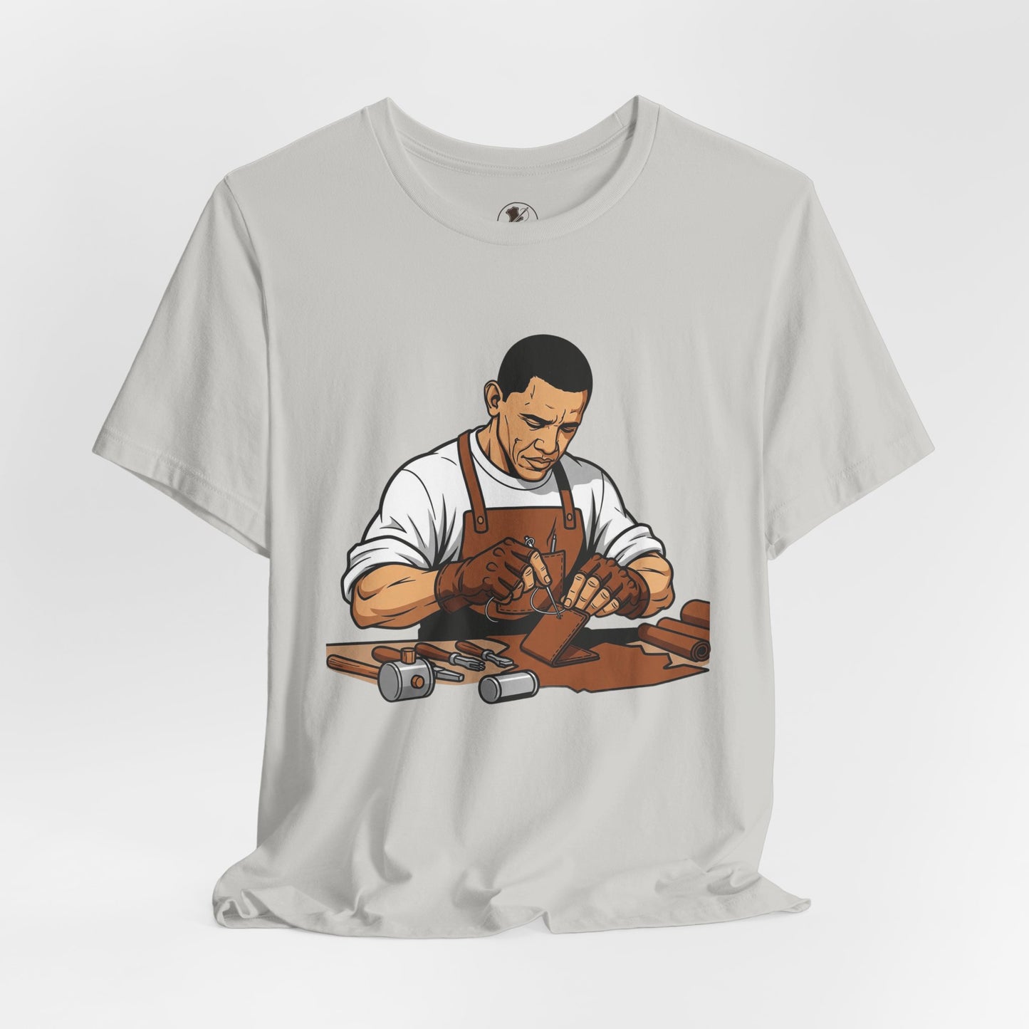 Craftsman Tee for Art Lovers - Unisex Shirt, Handyman Gift for Woodworking Enthusiasts, Perfect Father's Day Gift - ArtOm_farm™ LEATHER