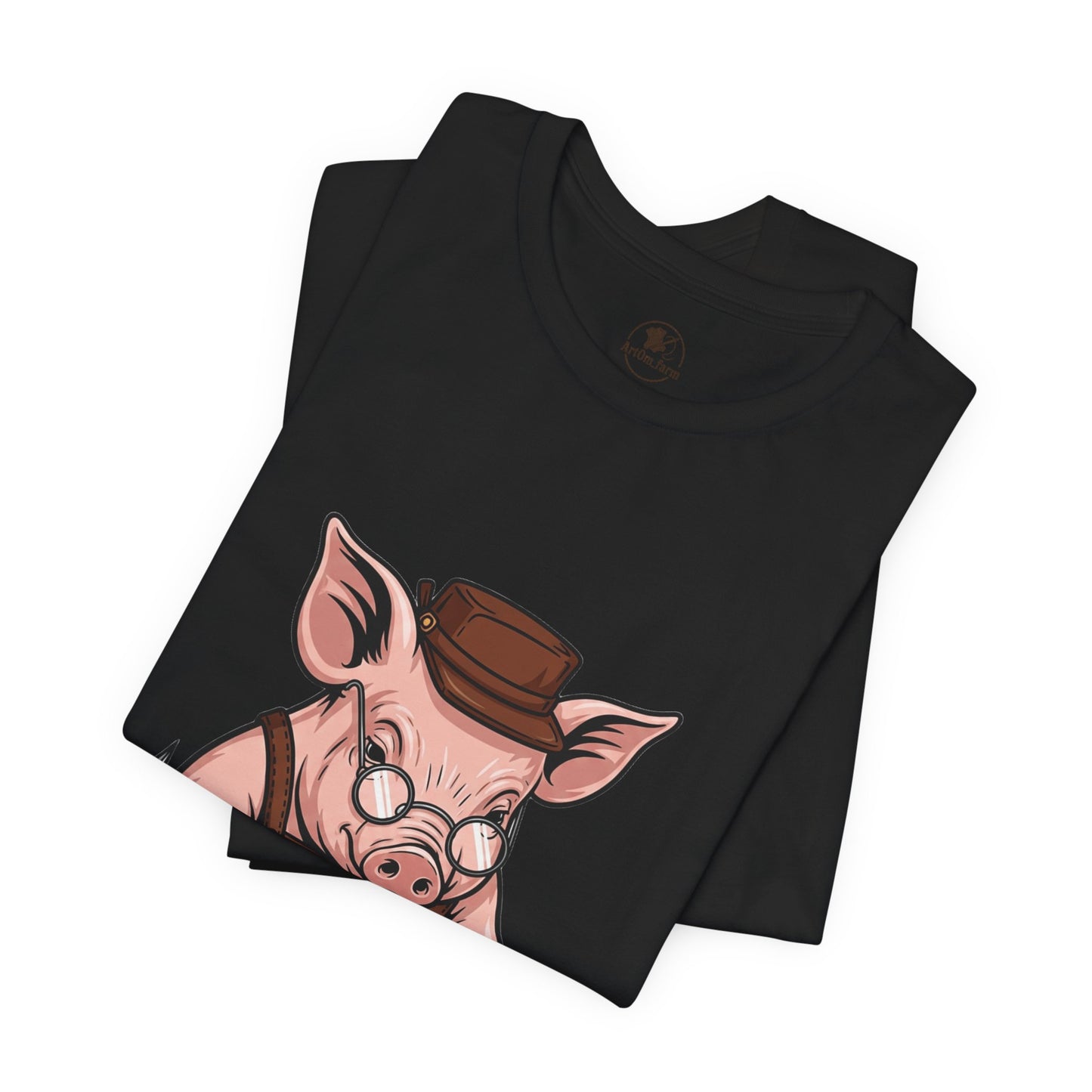 Pig Carver Tee - Funny Pig Shirt for Animal Lovers, Unique Crafting Humor Apparel, Perfect Farm Style Gift - ArtOm_farm™ LEATHER