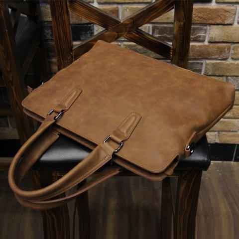 Crazy Horse Leather Handbag for Men - Durable Style for Every Occasion - ArtOm_farm™ LEATHER