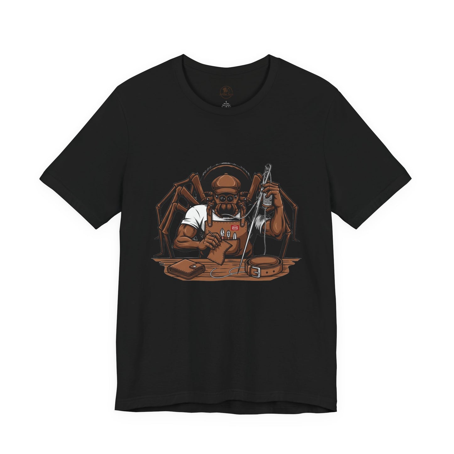 Spider-Man Graphic Tee for Unisex, Fun Short Sleeve Jersey Top, Perfect Gift for Comic Lovers, Casual Wear, Halloween Costume Essential - ArtOm_farm™ LEATHER