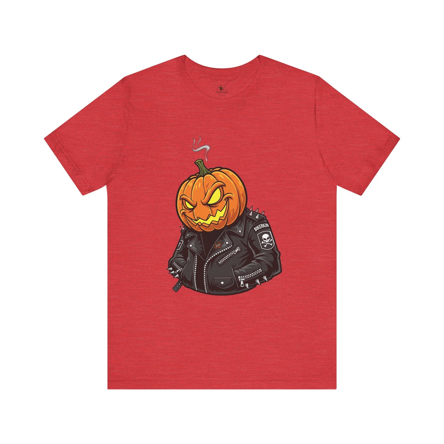 Pumpkin Punk T-Shirt - Edgy Halloween Graphic Tee for Unisex Style at Autumn Parties - ArtOm_farm™ LEATHER