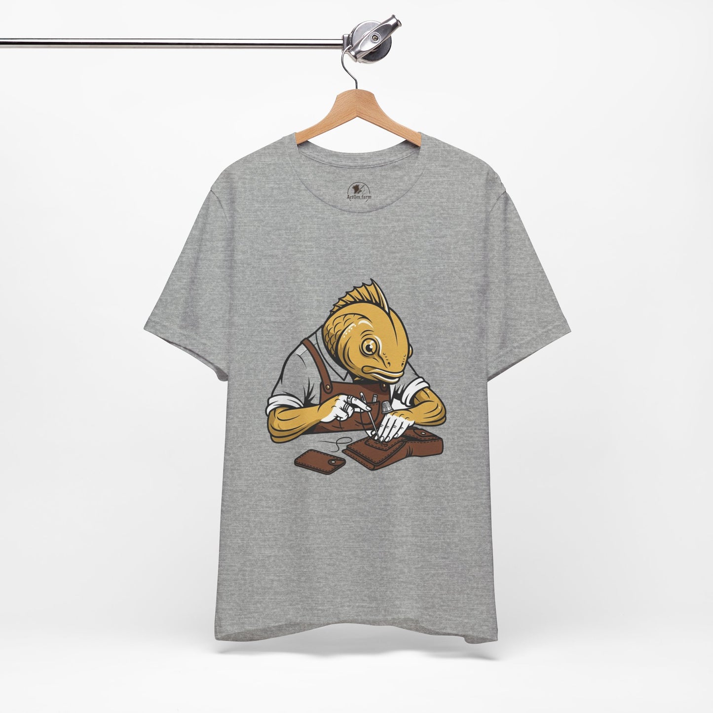 Creative Fish Artist Tee - Unique Graphic Tee for Art Lovers, Eco-Friendly Casual Wear