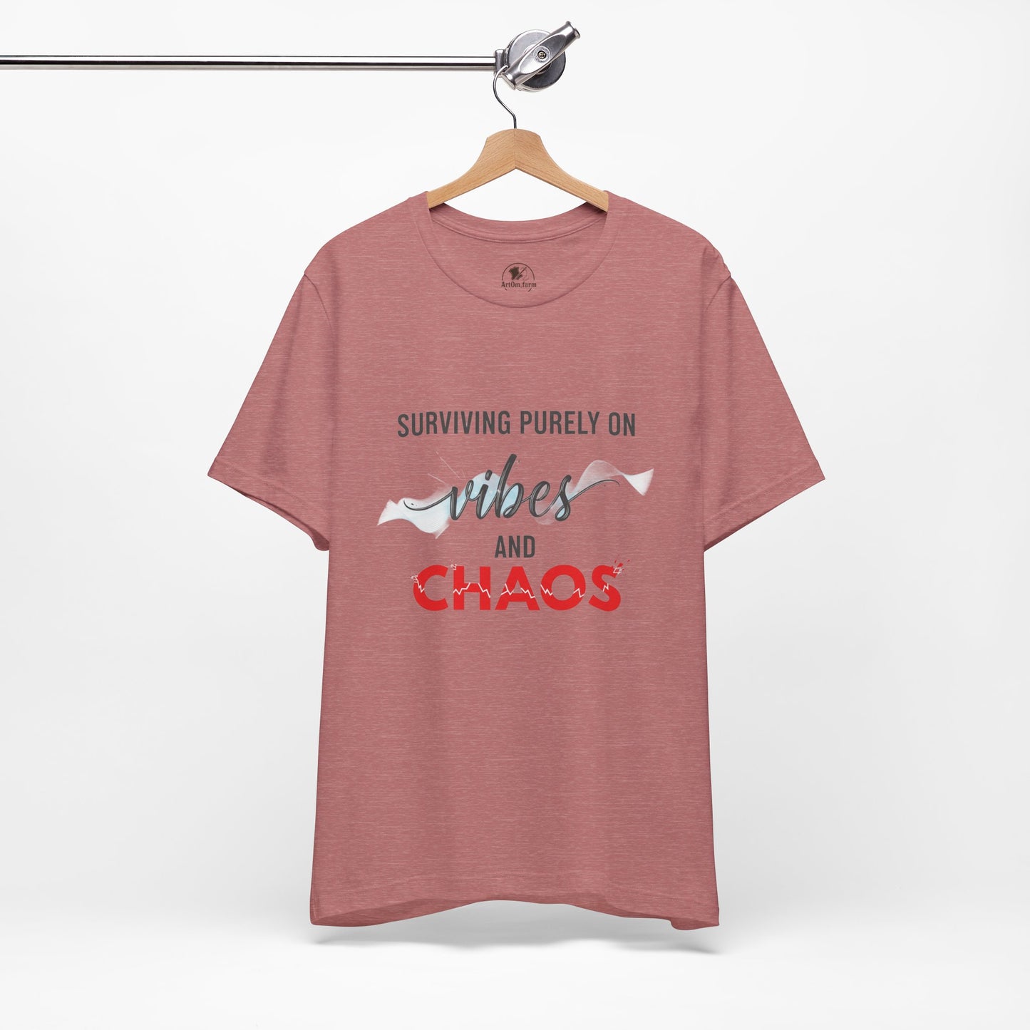Vibes Chaos Tee - Unisex Jersey Short Sleeve Graphic T-Shirt for Casual Everyday Wear and Summer Essentials - ArtOm_farm™ LEATHER