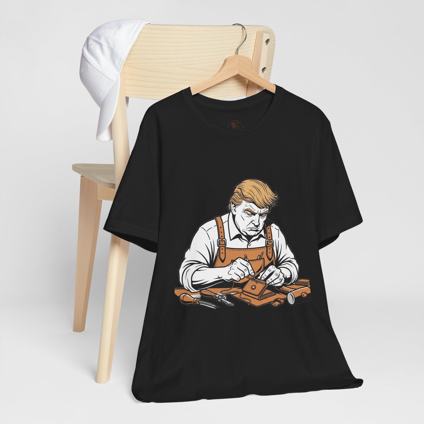 Craftsman Graphic Tee - Workshop T-Shirt for Hobbyists, Unisex Short Sleeve Father's Day Apparel, Artisan Merch - ArtOm_farm™ LEATHER