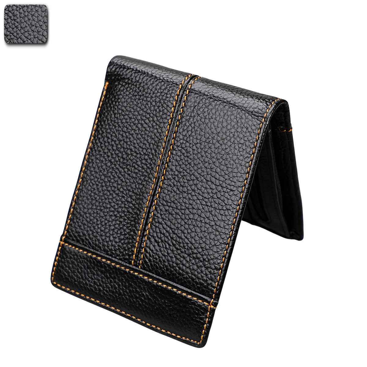 Leather Short Wallet Crafted from Crazy Horse Leather - ArtOm_farm™ LEATHER