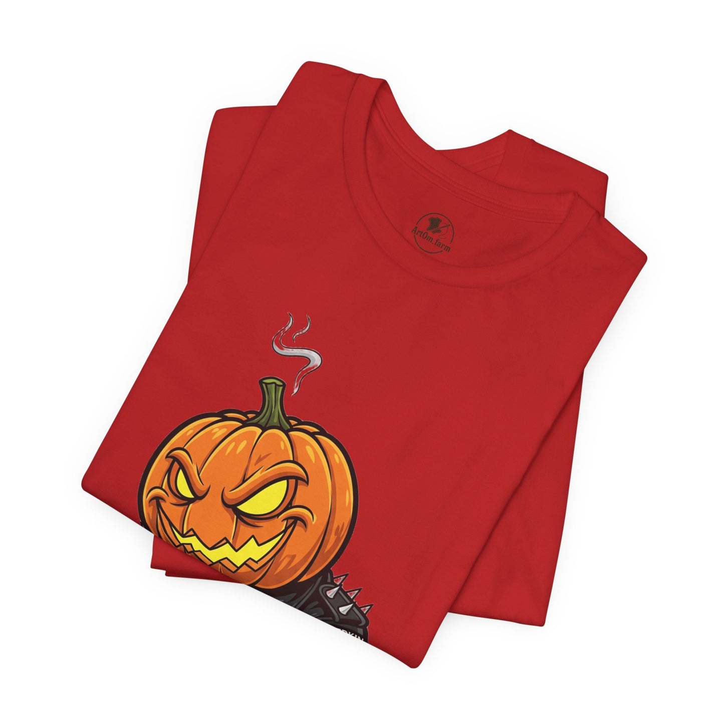 Pumpkin Punk T-Shirt - Edgy Halloween Graphic Tee for Unisex Style at Autumn Parties