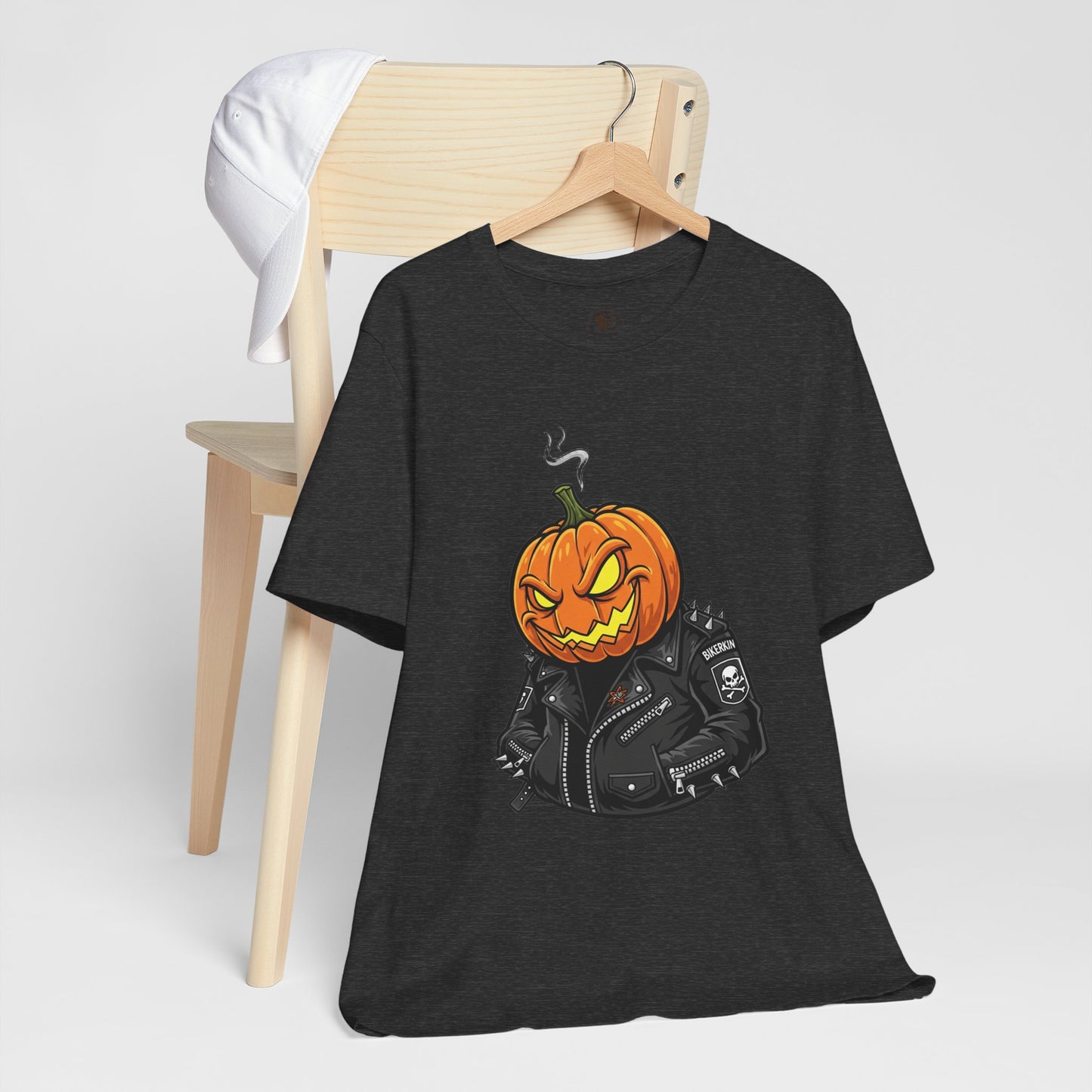 Pumpkin Punk T-Shirt - Edgy Halloween Graphic Tee for Unisex Style at Autumn Parties