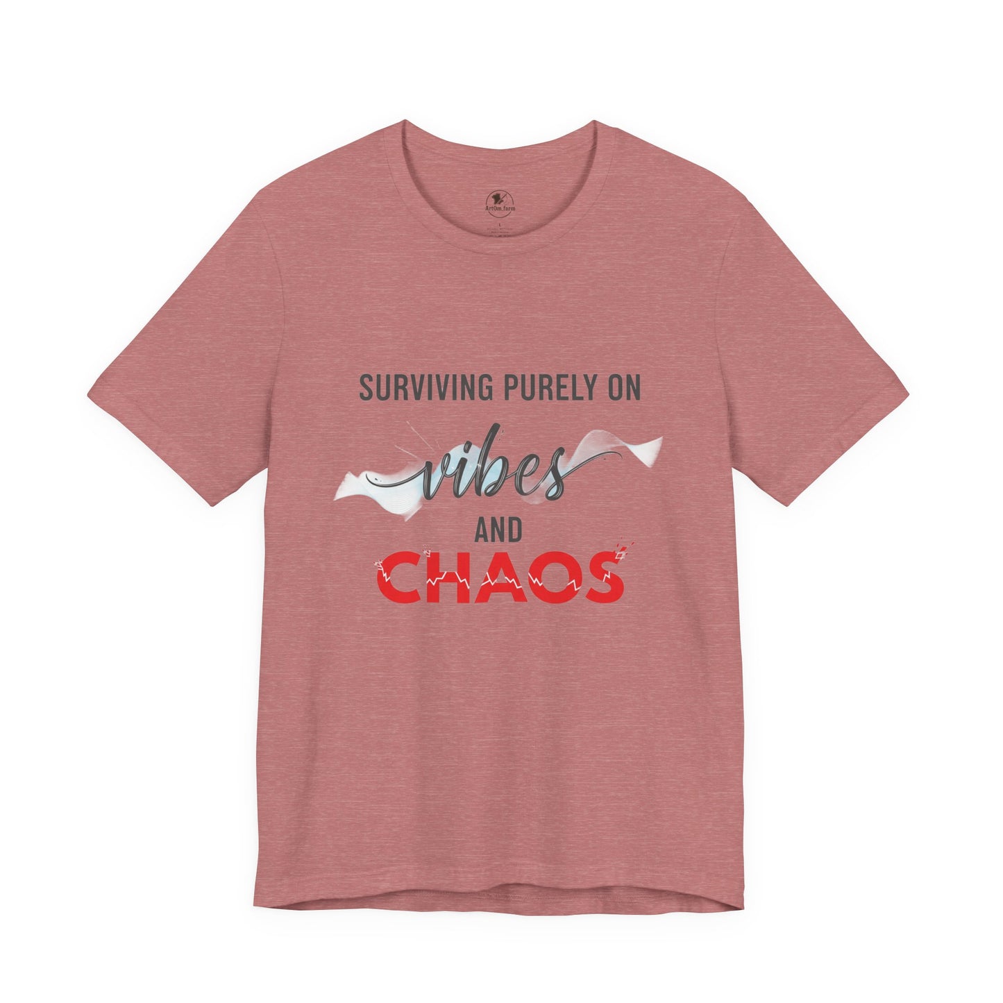 Vibes Chaos Tee - Unisex Jersey Short Sleeve Graphic T-Shirt for Casual Everyday Wear and Summer Essentials - ArtOm_farm™ LEATHER