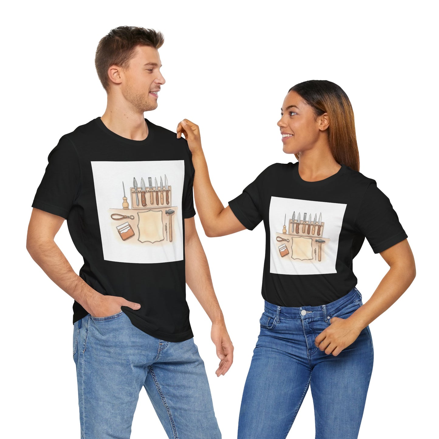 Craftsman Tools Shirt - Short Sleeve Tee for DIY Enthusiasts, Artisan Gift, Workshop Apparel, Perfect Father's Day Gift - ArtOm_farm™ LEATHER