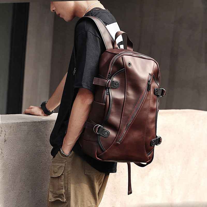 Crazy Horse Leather Backpack - Retro Traveler Design for Adventurers