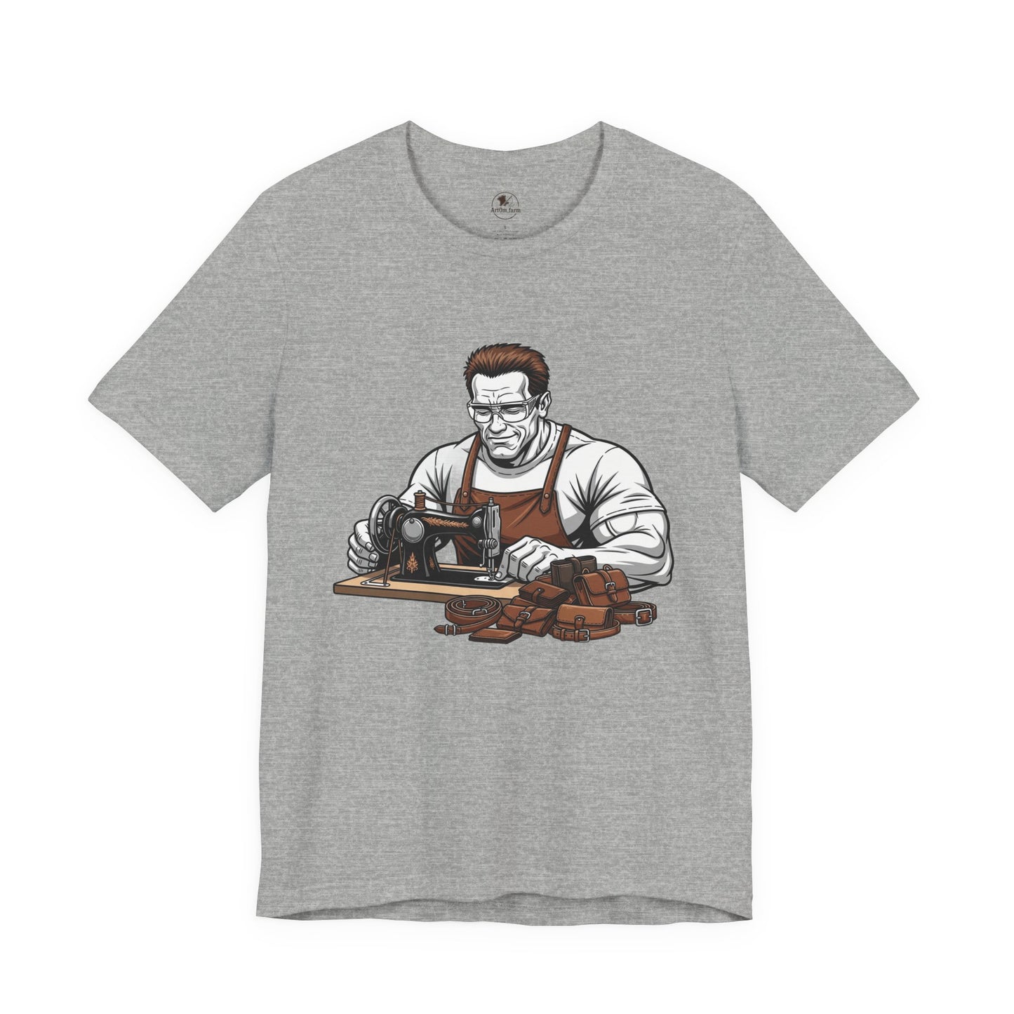 Crafty Masculine Tee - Unique Humor Shirt for Father's Day, Unisex Graphic Tee, Artisan Style Apparel - ArtOm_farm™ LEATHER