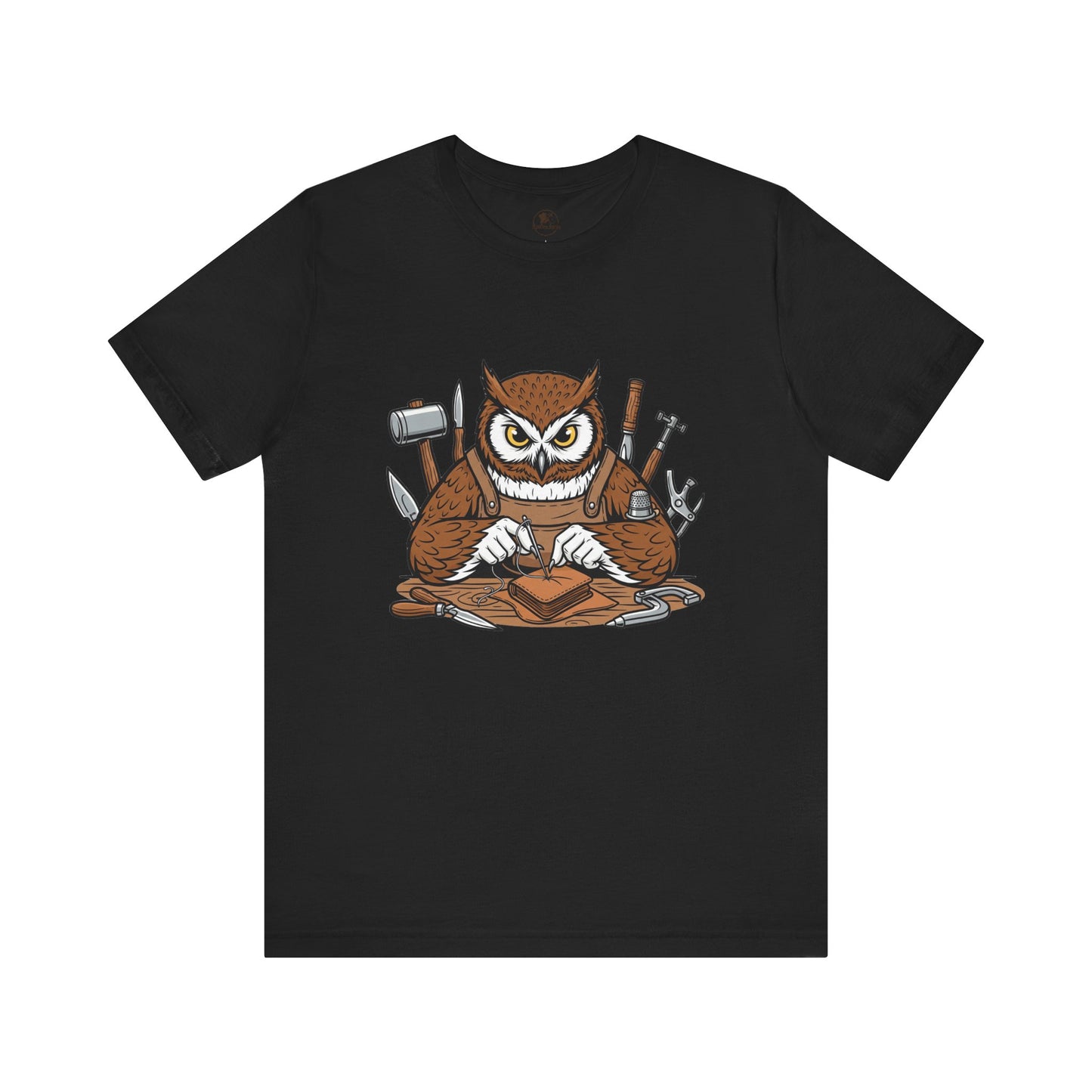 Owl Artisan Tee - Perfect Gift for Craft Lovers and Nature Enthusiasts, Handmade Casual Wear - ArtOm_farm™ LEATHER