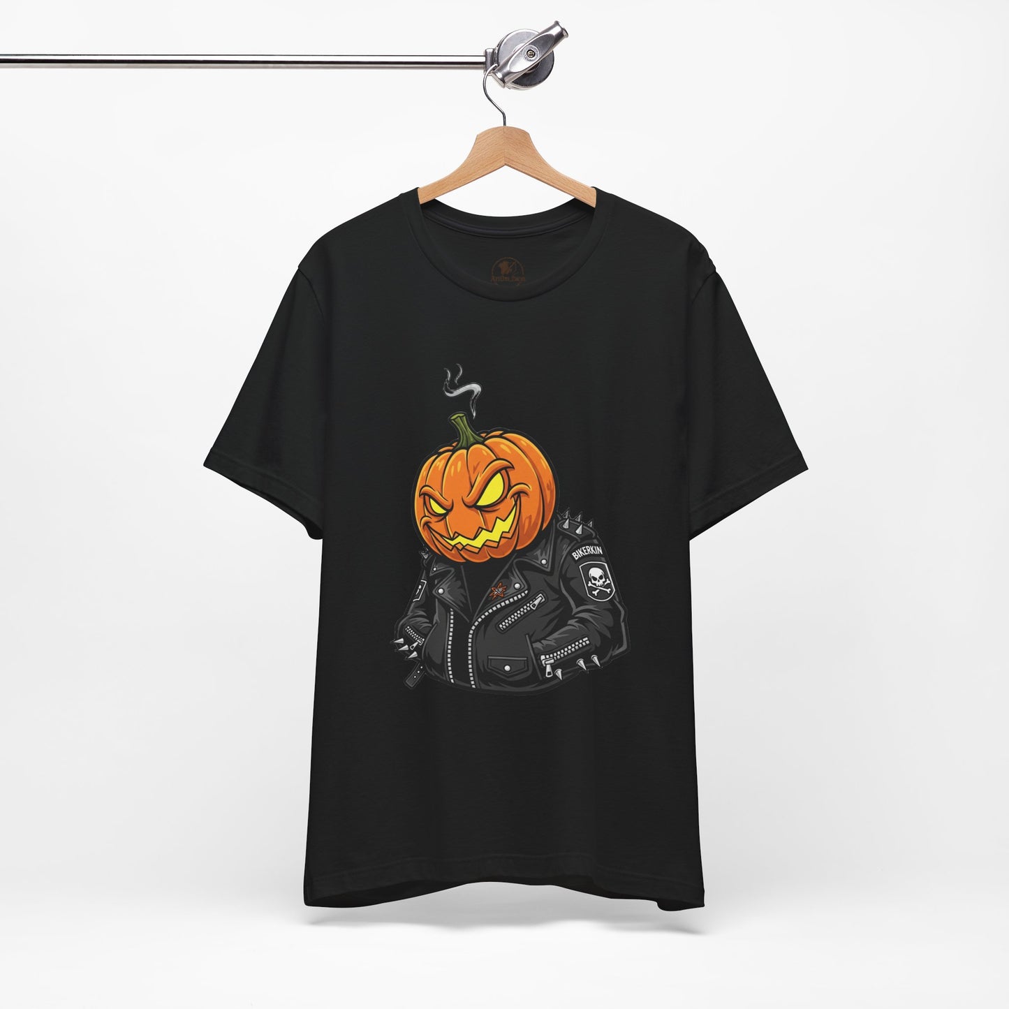 Pumpkin Punk T-Shirt - Edgy Halloween Graphic Tee for Unisex Style at Autumn Parties