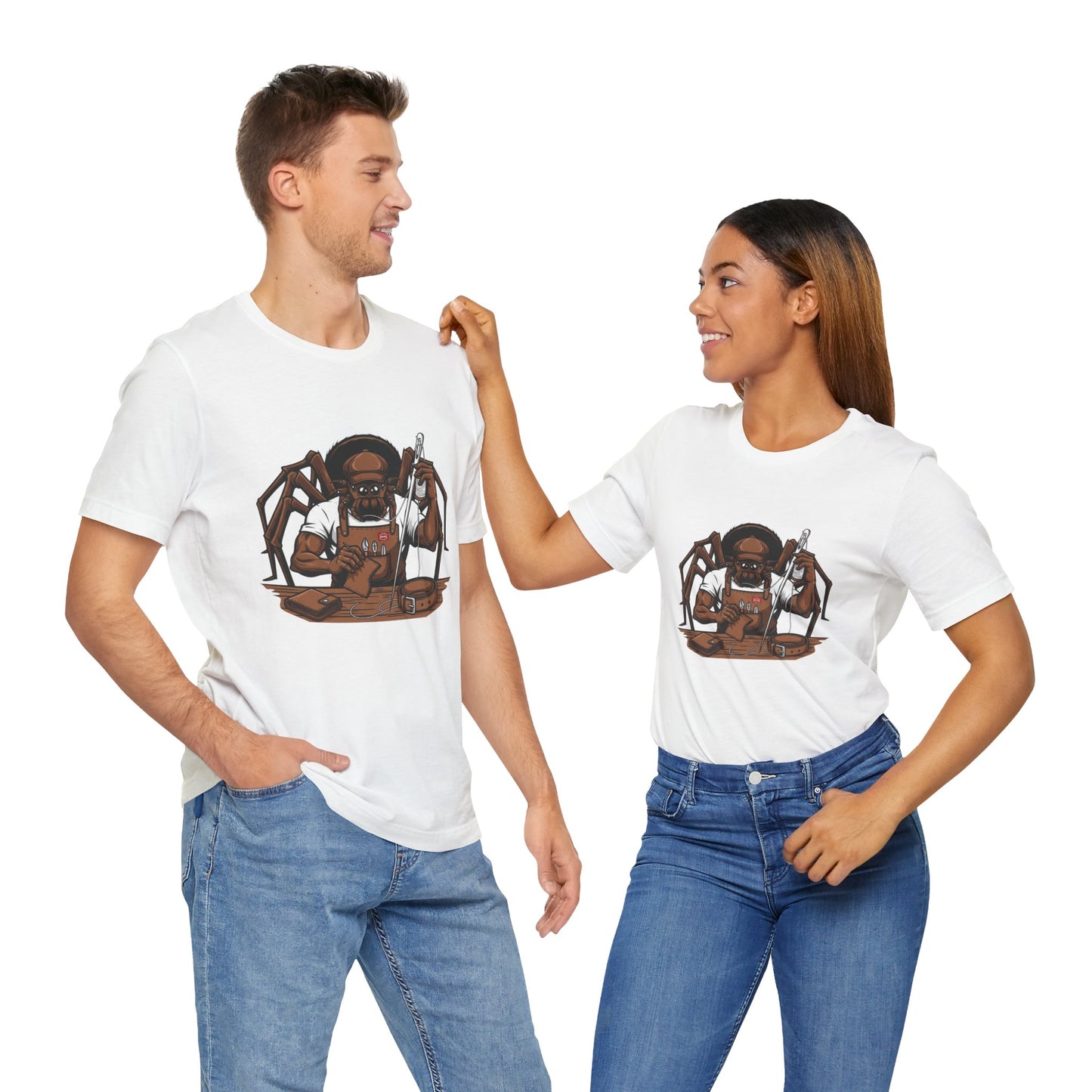 Spider-Man Graphic Tee for Unisex, Fun Short Sleeve Jersey Top, Perfect Gift for Comic Lovers, Casual Wear, Halloween Costume Essential - ArtOm_farm™ LEATHER