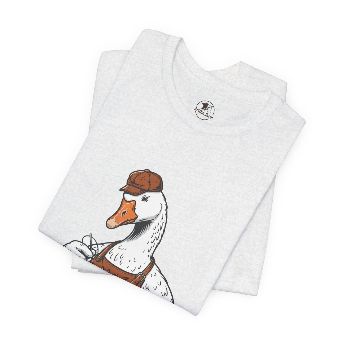 Creative Duck Artisan Tee - Unisex Graphic T-Shirt, Unique Gift for Crafters, Fun Animal Shirt, Artisan Duck Tee - ArtOm_farm™ LEATHER