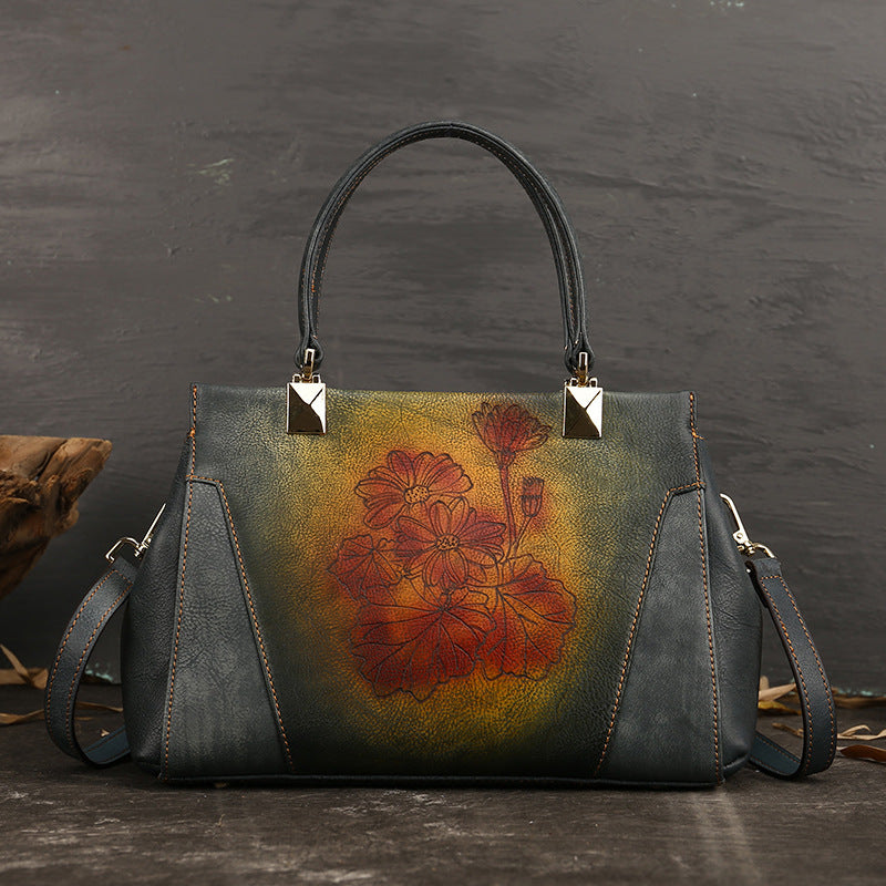 Vintage Leather Handbag - Timeless Style and Unmatched Quality - ArtOm_farm™ LEATHER