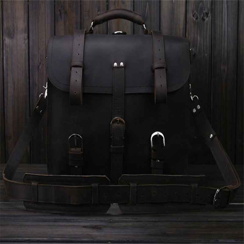 Vintage Leather Duffle Bag - Your Stylish Crazy Horse Leather Travel Companion - ArtOm_farm™ LEATHER