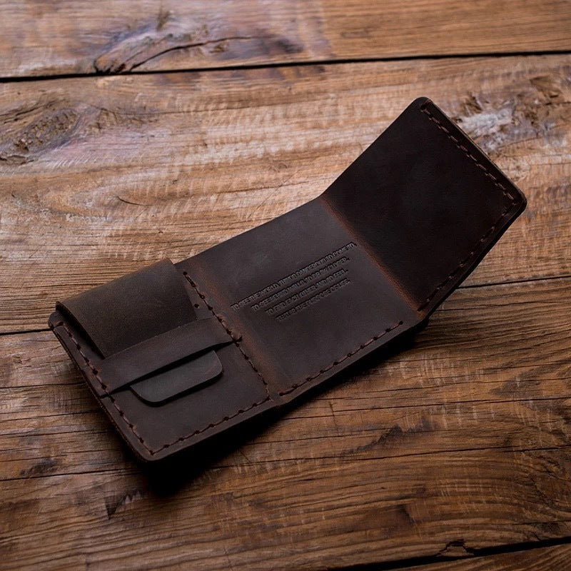 Personalized Horse Leather Wallet - Retro Day Dreamer Design - ArtOm_farm™ LEATHER