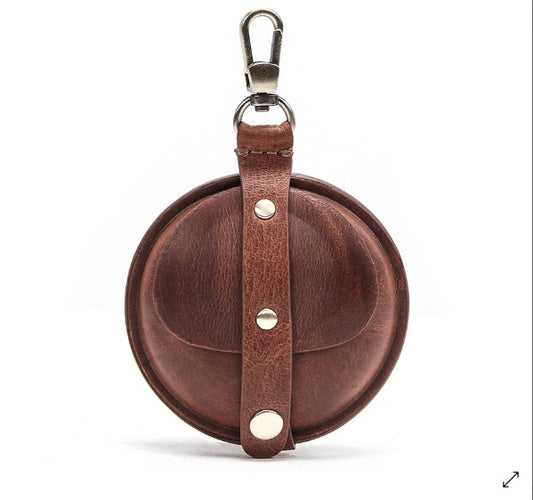 Retro Cowhide Coin Purse - Multifunctional Crazy Horse Design - ArtOm_farm™ LEATHER