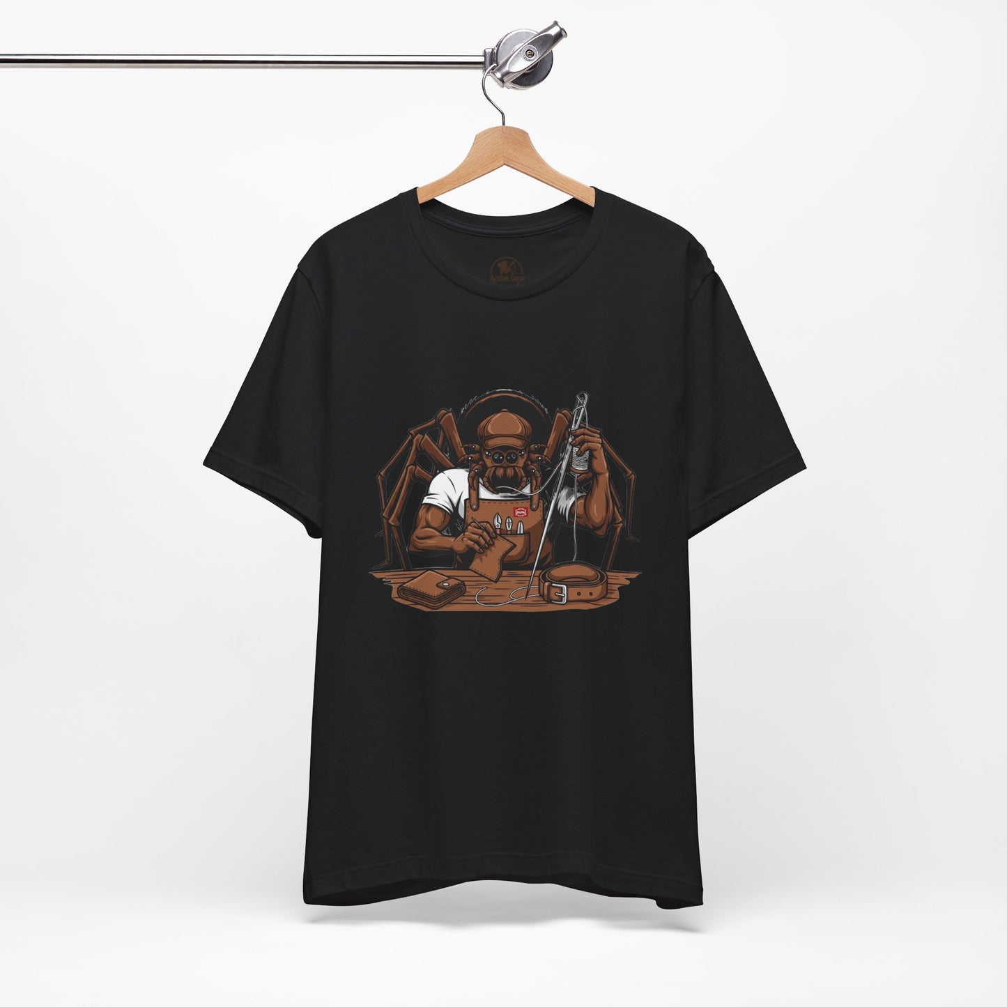 Spider-Man Graphic Tee for Unisex, Fun Short Sleeve Jersey Top, Perfect Gift for Comic Lovers, Casual Wear, Halloween Costume Essential - ArtOm_farm™ LEATHER
