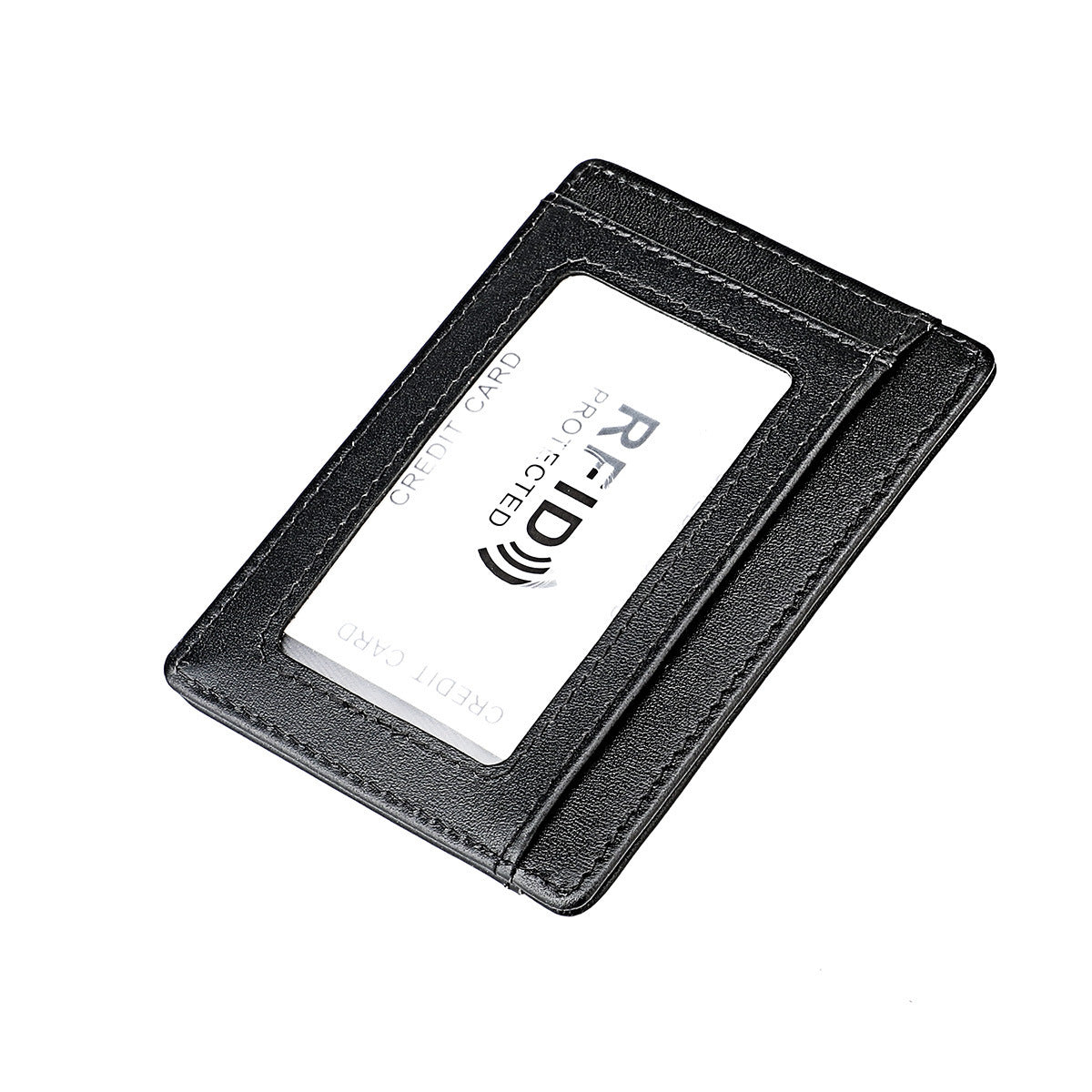 Crazy Horse Leather Card Holder with Positioning Tracker - Protective Case - ArtOm_farm™ LEATHER