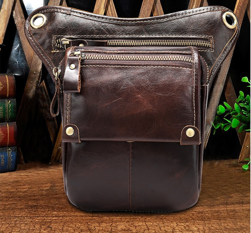 Vintage Leather Crossbody Bag - Timeless Style and Durability - ArtOm_farm™ LEATHER