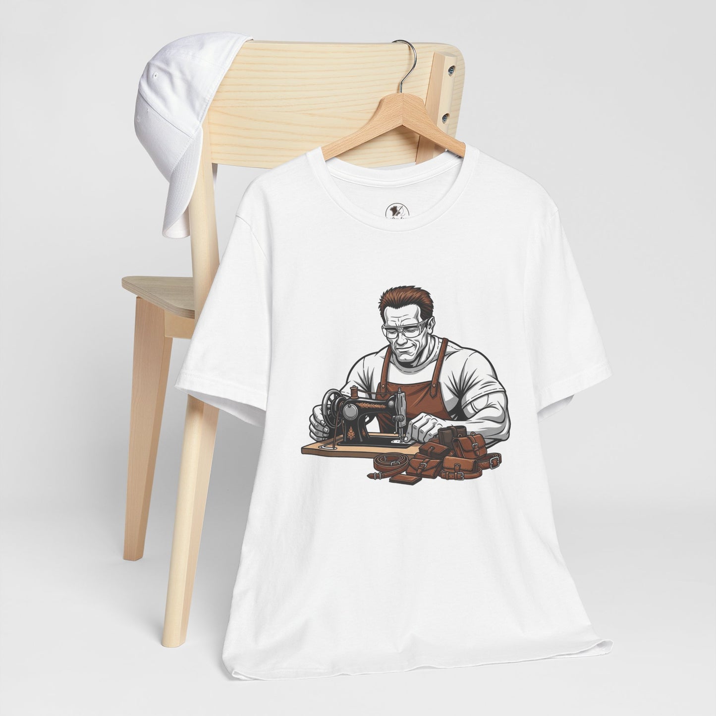 Crafty Masculine Tee - Unique Humor Shirt for Father's Day, Unisex Graphic Tee, Artisan Style Apparel - ArtOm_farm™ LEATHER
