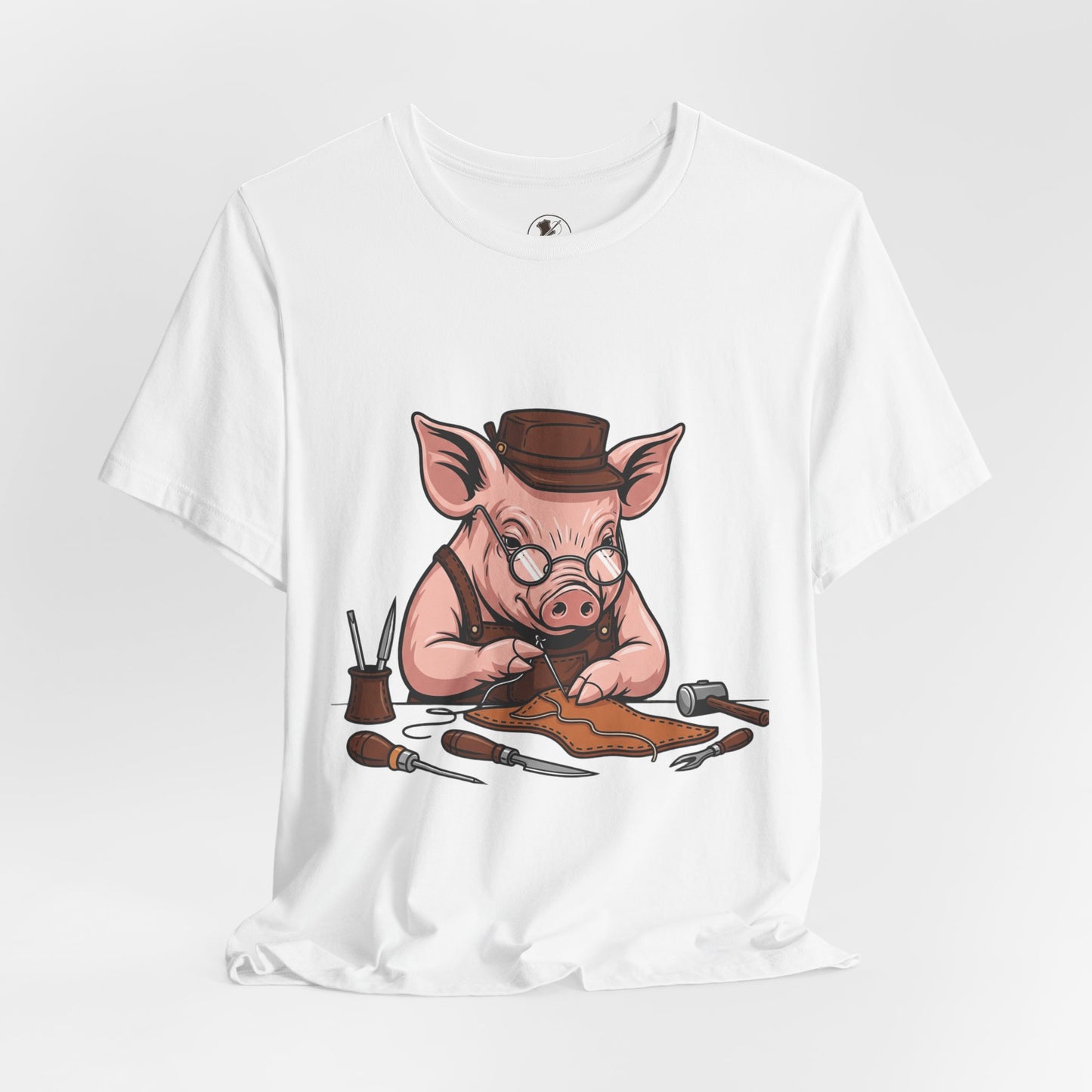 Pig Carver Tee - Funny Pig Shirt for Animal Lovers, Unique Crafting Humor Apparel, Perfect Farm Style Gift - ArtOm_farm™ LEATHER