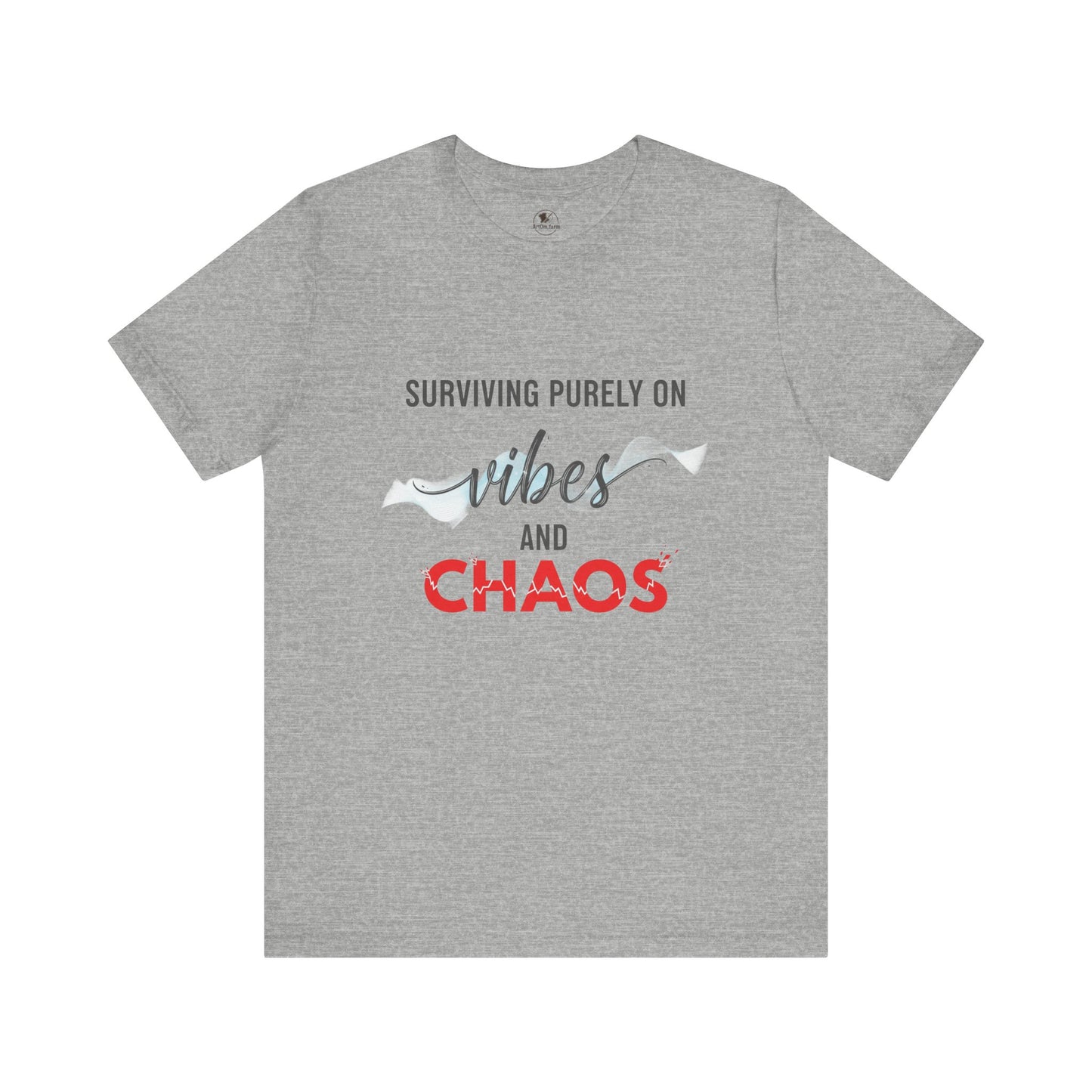 Vibes Chaos Tee - Unisex Jersey Short Sleeve Graphic T-Shirt for Casual Everyday Wear and Summer Essentials - ArtOm_farm™ LEATHER