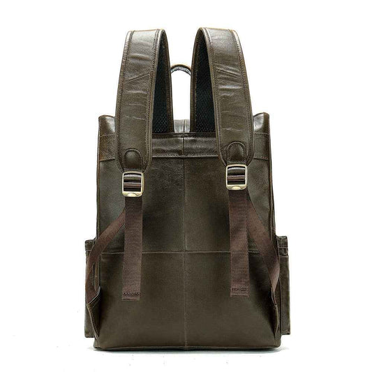 Retro Flap Backpack Leather - Genuine Crazy Horse Leather Marunte/MVA - ArtOm_farm™ LEATHER