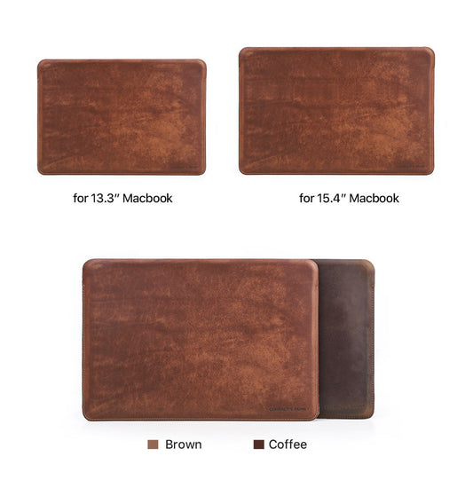 MacBook Pro 13.3 Leather Case - Compatible Crazy Horse Leather Protective Cover - ArtOm_farm™ LEATHER