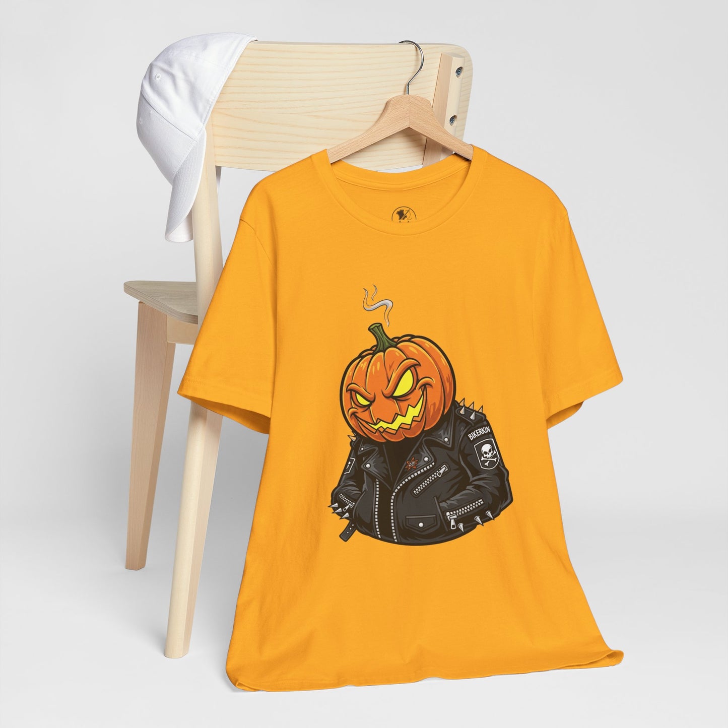 Pumpkin Punk T-Shirt - Edgy Halloween Graphic Tee for Unisex Style at Autumn Parties