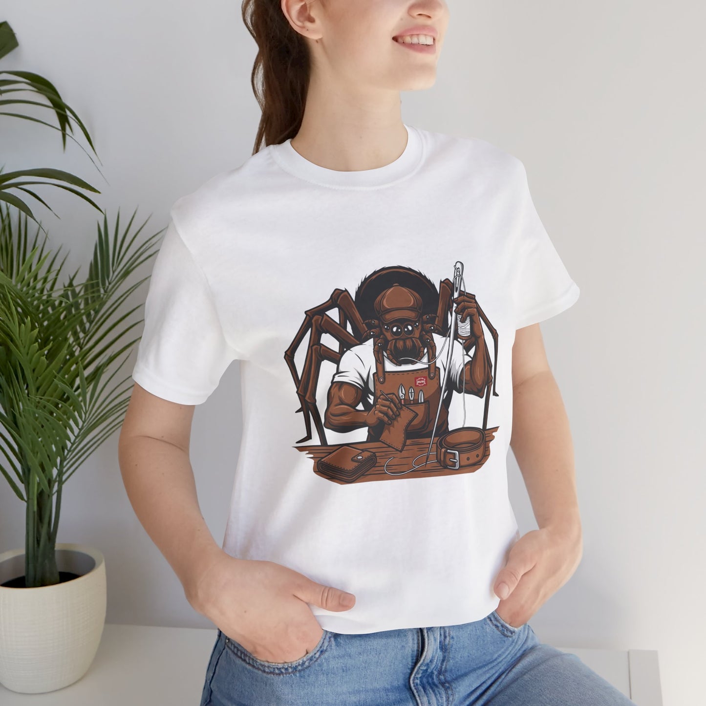 Spider-Man Graphic Tee for Unisex, Fun Short Sleeve Jersey Top, Perfect Gift for Comic Lovers, Casual Wear, Halloween Costume Essential - ArtOm_farm™ LEATHER