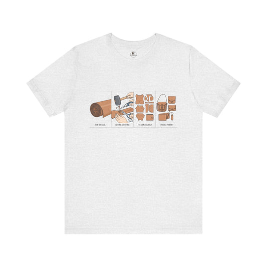 Crafting Adventure Unisex T-Shirt | Maker Gift, DIY Enthusiast Tee, Unique Artsy Clothing, Creative Hobby Attire, Gift for Crafters - ArtOm_farm™ LEATHER