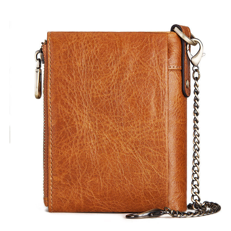New Anti-Theft Leather Wallet - Multi-Card Crazy Horse Leather Coin Purse - ArtOm_farm™ LEATHER