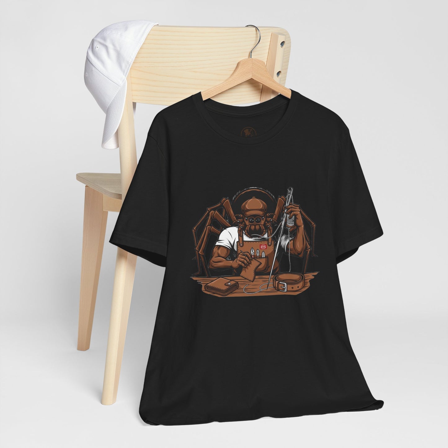 Spider-Man Graphic Tee for Unisex, Fun Short Sleeve Jersey Top, Perfect Gift for Comic Lovers, Casual Wear, Halloween Costume Essential - ArtOm_farm™ LEATHER