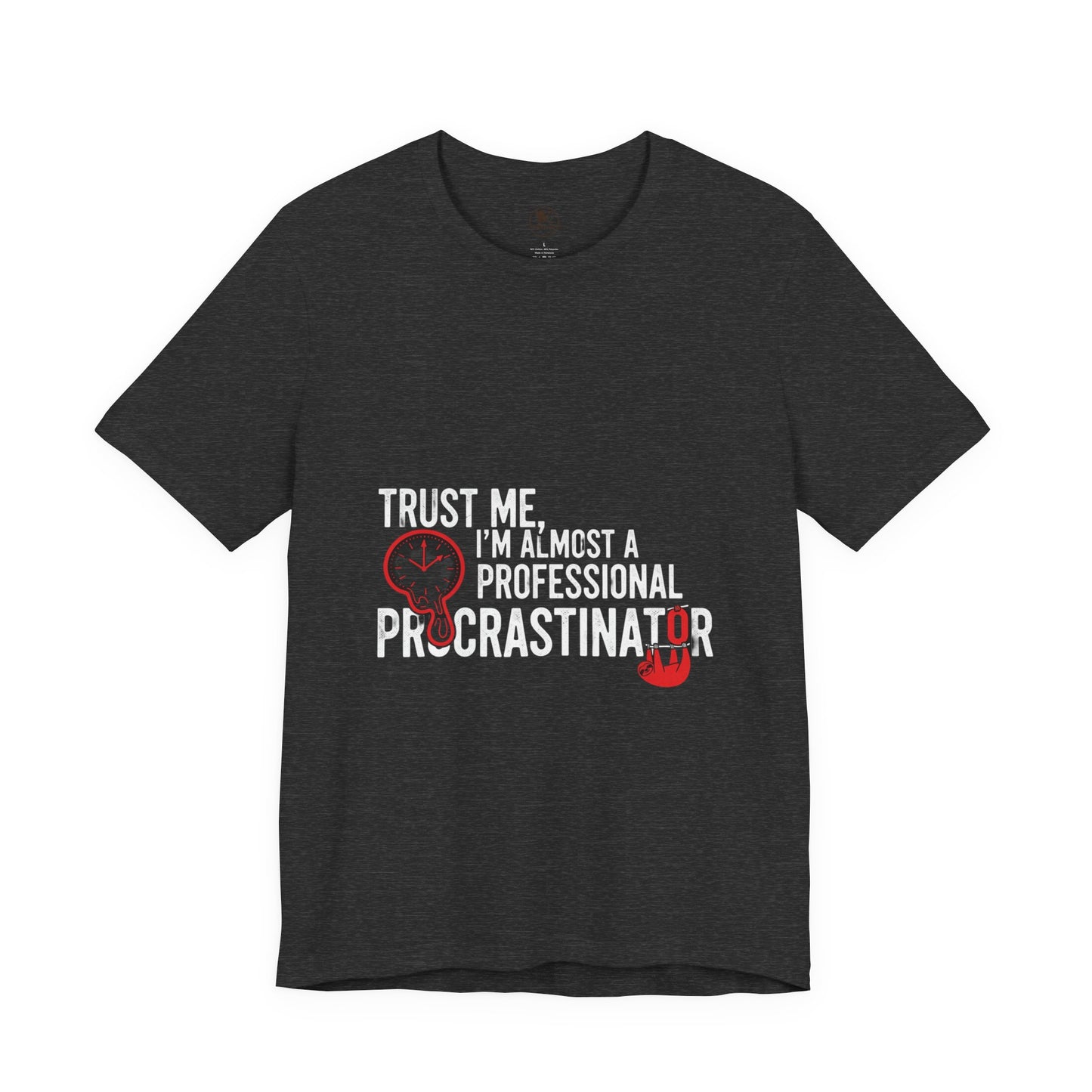 Funny Procrastinator T-Shirt | Humorous Gift for Students | Casual Unisex Graphic Tee - ArtOm_farm™ LEATHER