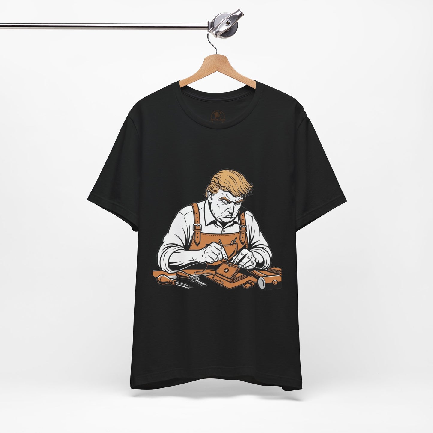 Craftsman Graphic Tee - Workshop T-Shirt for Hobbyists, Unisex Short Sleeve Father's Day Apparel, Artisan Merch - ArtOm_farm™ LEATHER
