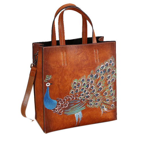 Vintage Leather Handbag for Women - Timeless Style and Elegance - ArtOm_farm™ LEATHER