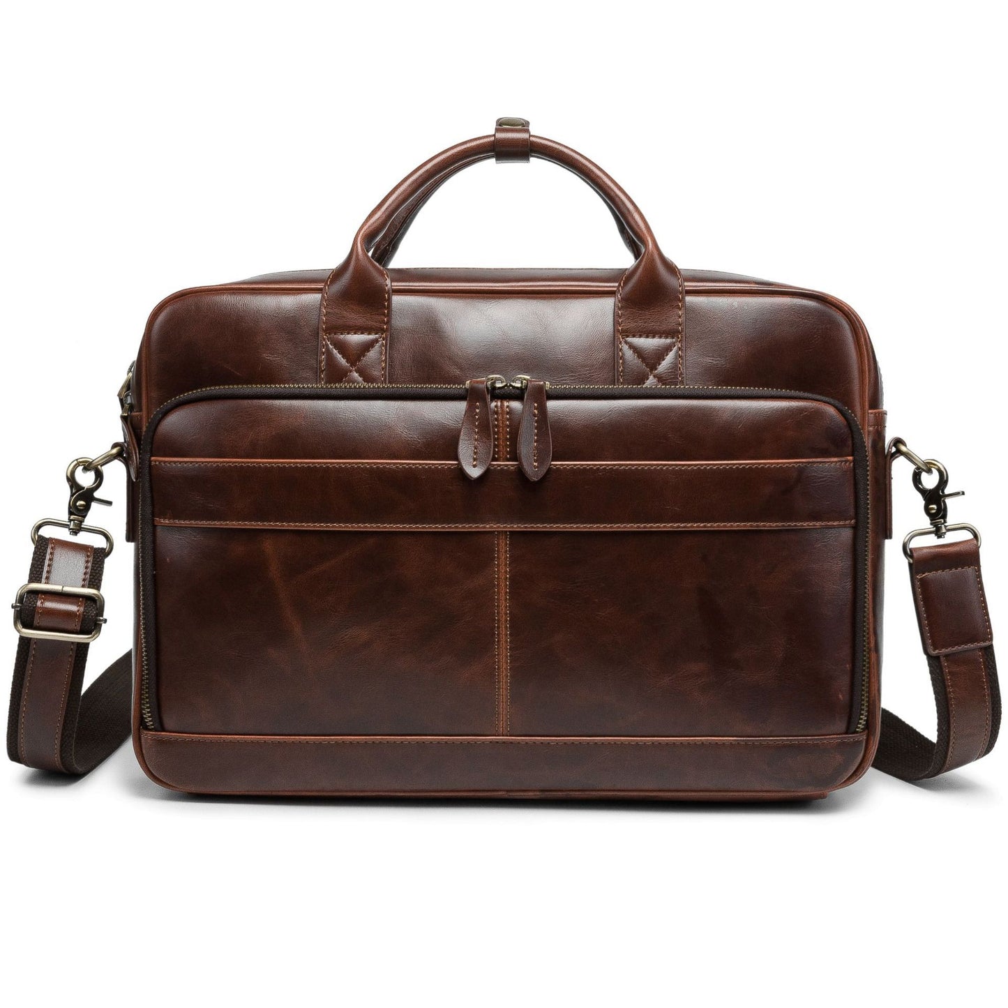 Horse Leather Men's Shoulder Bag - Stylish Leather Laptop Briefcase for Everyday Use - ArtOm_farm™ LEATHER