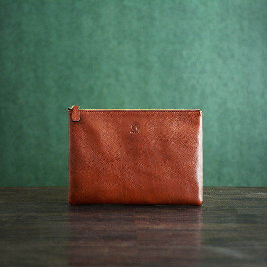 Japanese Craft Soft Leather Men's Handbag - Premium Japanese Leather Men's Handbag - ArtOm_farm™ LEATHER