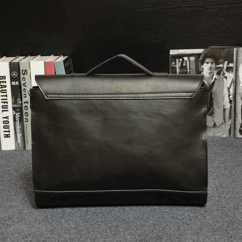 Crazy Horse Leather Briefcase for Men - Timeless Style and Durability - ArtOm_farm™ LEATHER