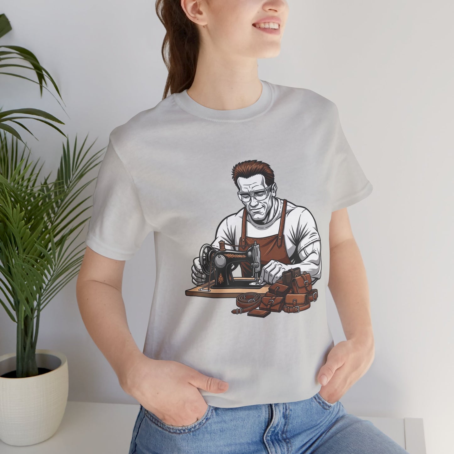 Crafty Masculine Tee - Unique Humor Shirt for Father's Day, Unisex Graphic Tee, Artisan Style Apparel - ArtOm_farm™ LEATHER
