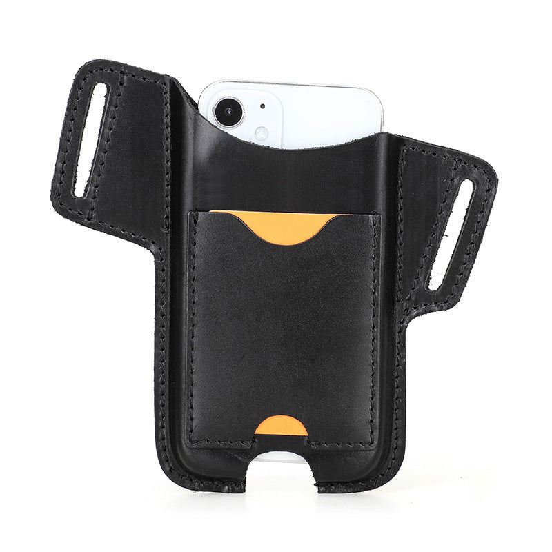 New Crazy Horse Leather Mobile Phone Bag for Outdoor Running - ArtOm_farm™ LEATHER